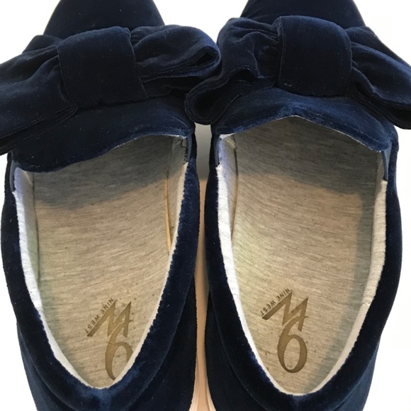 Nine West Navy Blue Velvet Sneakers, 10 - Picture 6 of 16